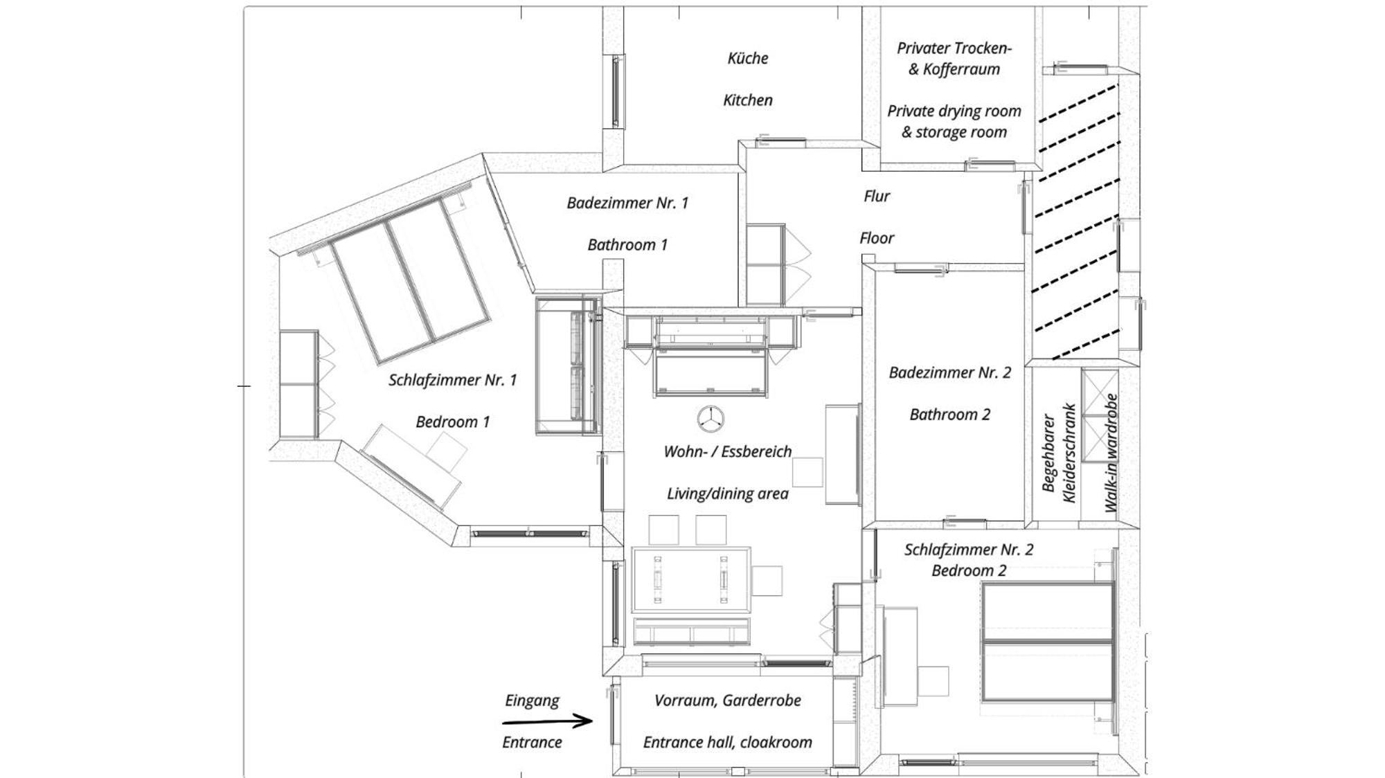 Deluxe Apartment mit 2 Schlafzimmern